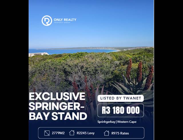 2,779M² VACANT LAND FOR SALE IN SPRINGERBAAI ECO ESTATE